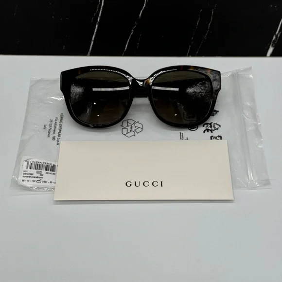 NEW GUCCI GG1409SK 002 HAVANA BROWN ROUND WOMEN GUCCI  display picture 2